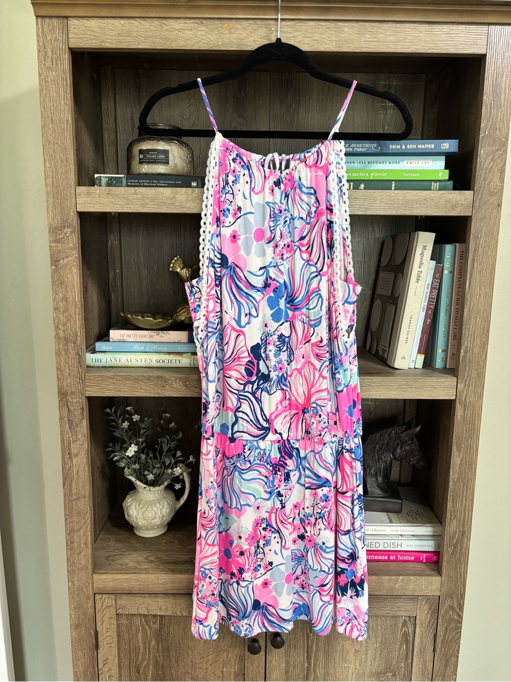 Lilly Pulitzer Gianni Skort Romper, Prosecco Pink Make A Splash, Size M
